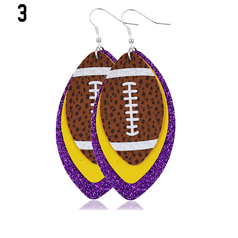 Football Leather Earrings