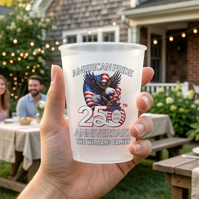America Pride 250th Anniversary Teacher Plastic Cup