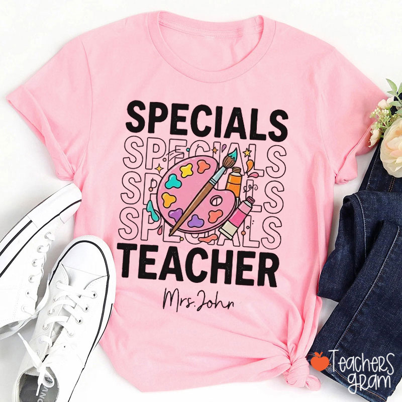 Personalized Name Specials Teacher T‑Shirt