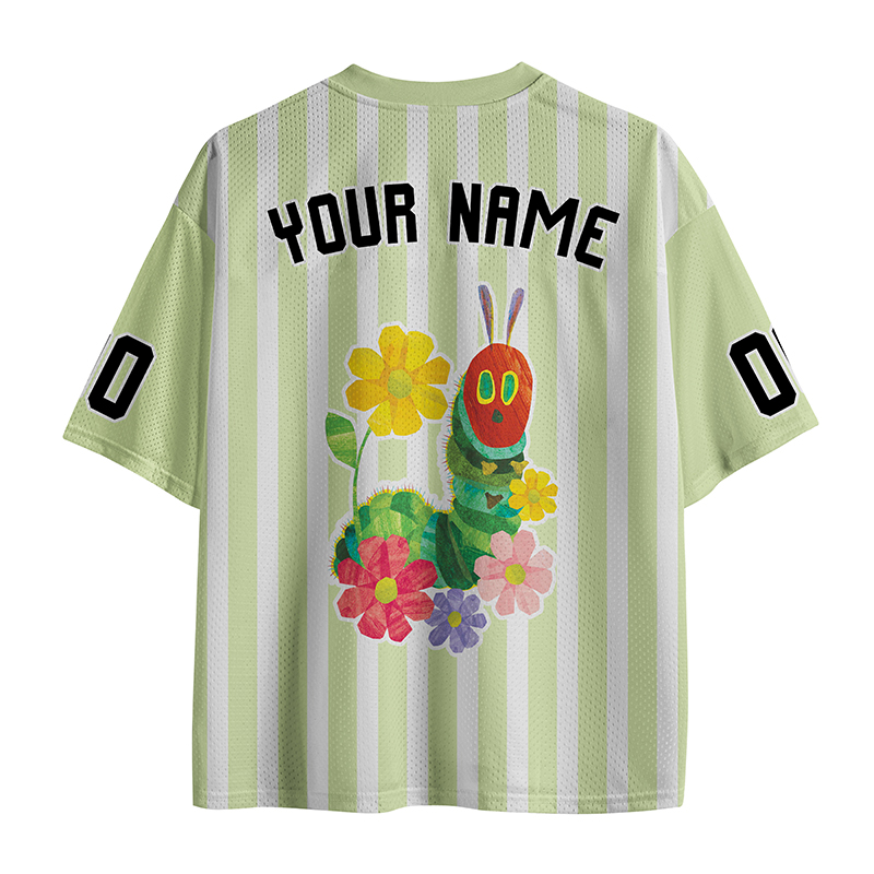 Personalized Name And Number Flower Caterpillar Teacher Mesh Jersey