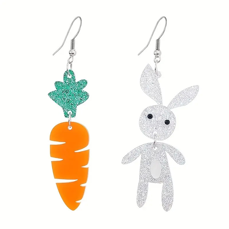 Cute Easter Bunny Teacher Acrylic Earrings