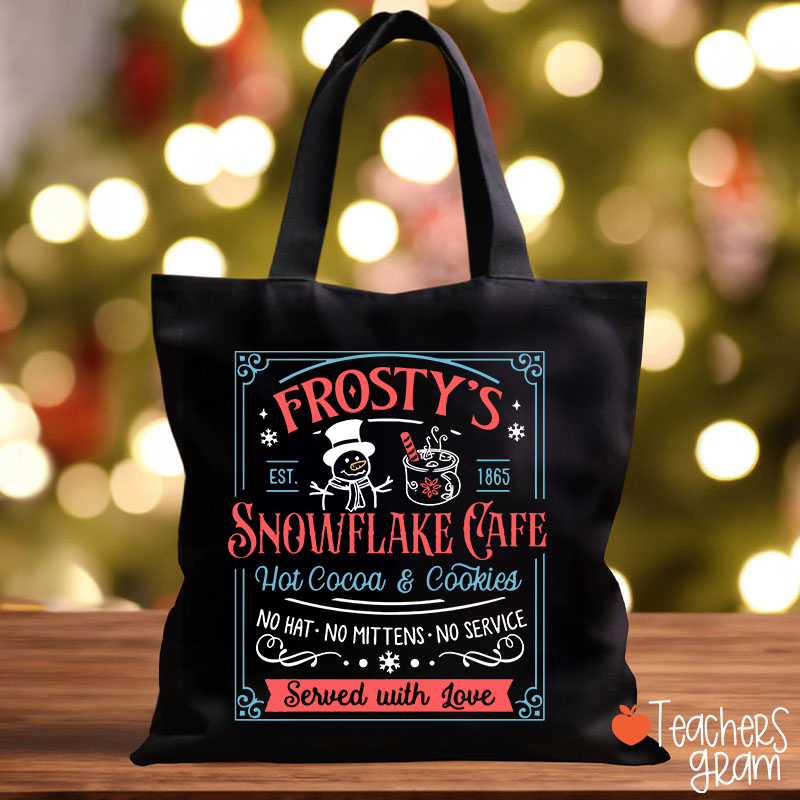Frosty's Snowflake Cafe Teacher Tote Bag
