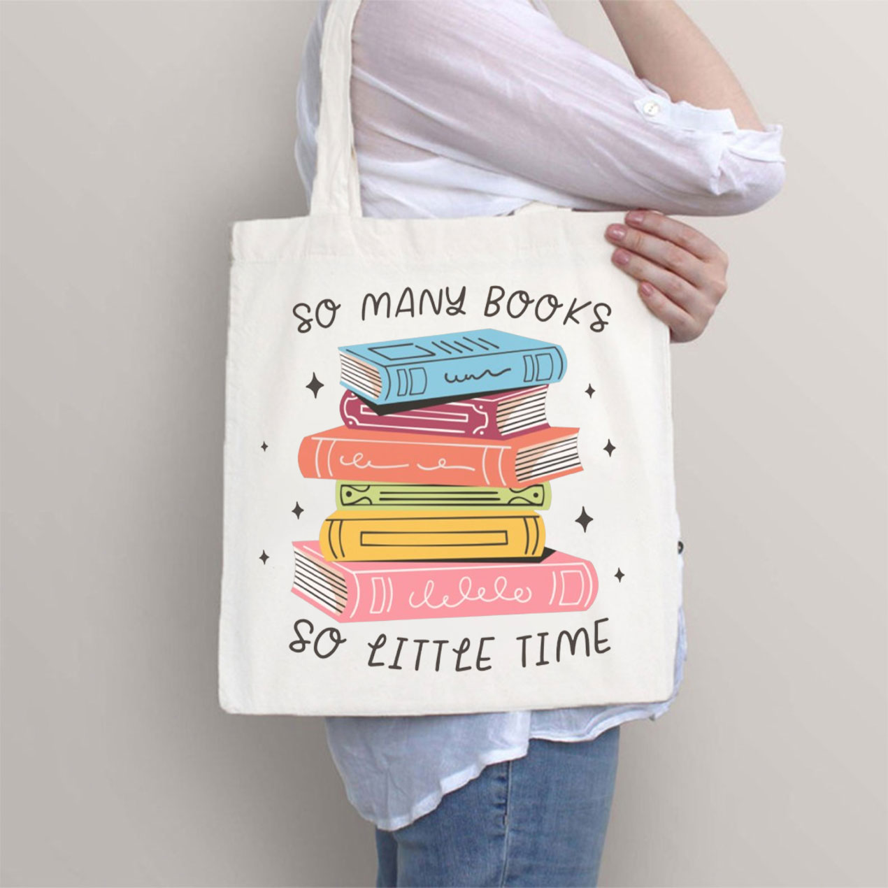 So Many Books So Little Time Teacher Tote Bag