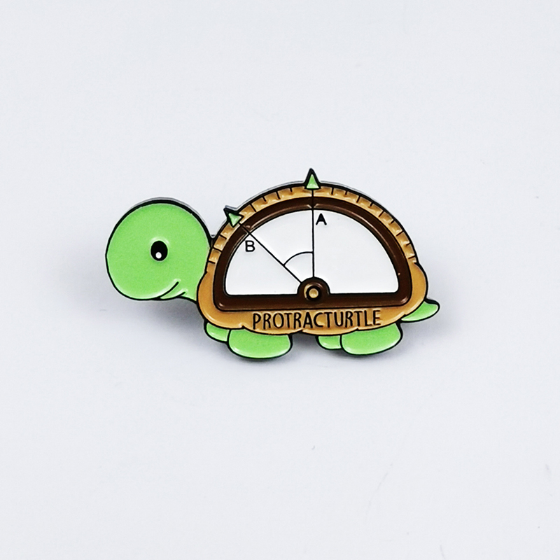 Turtle And Hippo Mathematics Teacher Pin