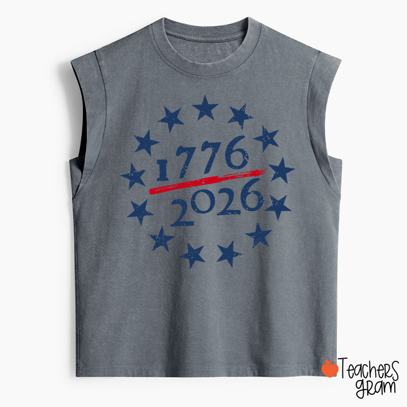 USA 250th Anniversary Teacher Washed Tank Top
