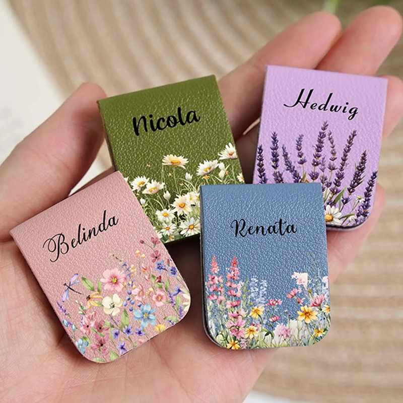 Personalized Floral Name Teacher Magnetic Bookmark