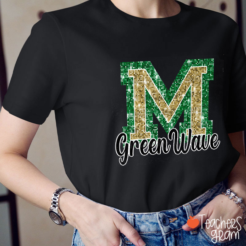 Personalized Mascot Glitter School Spirit