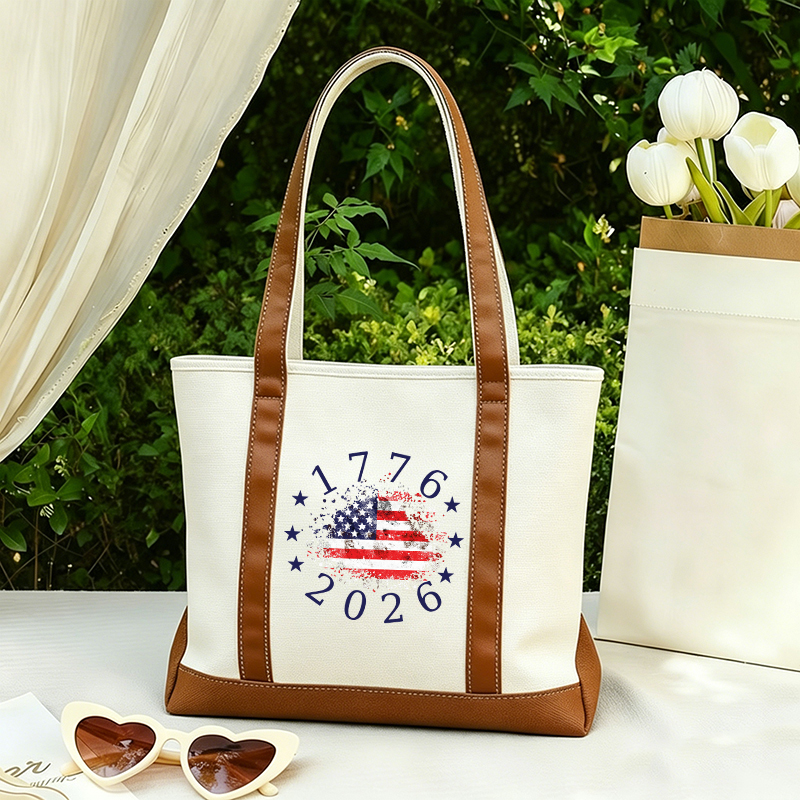 USA 250th Anniversary 1776-2026 Teacher Canvas Tote Bag
