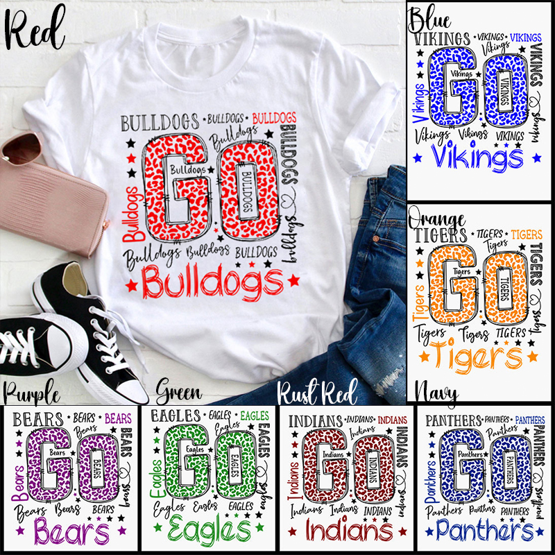 Personalized Shirt Go School Mascot Love School Teacher T-Shirt