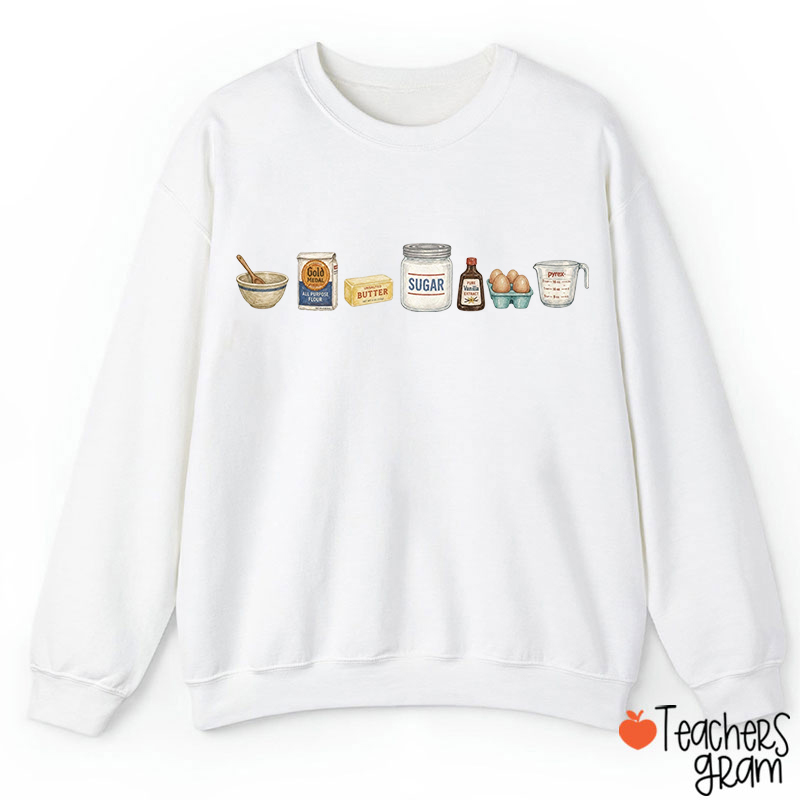 Retro Baking Essentials Teacher Sweatshirt