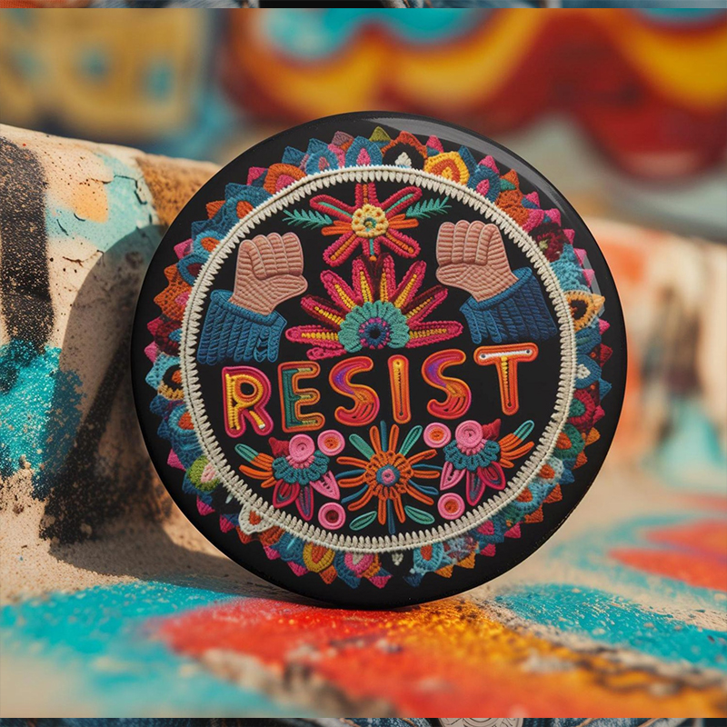 Punk Rock Resist Teacher Pinback Button