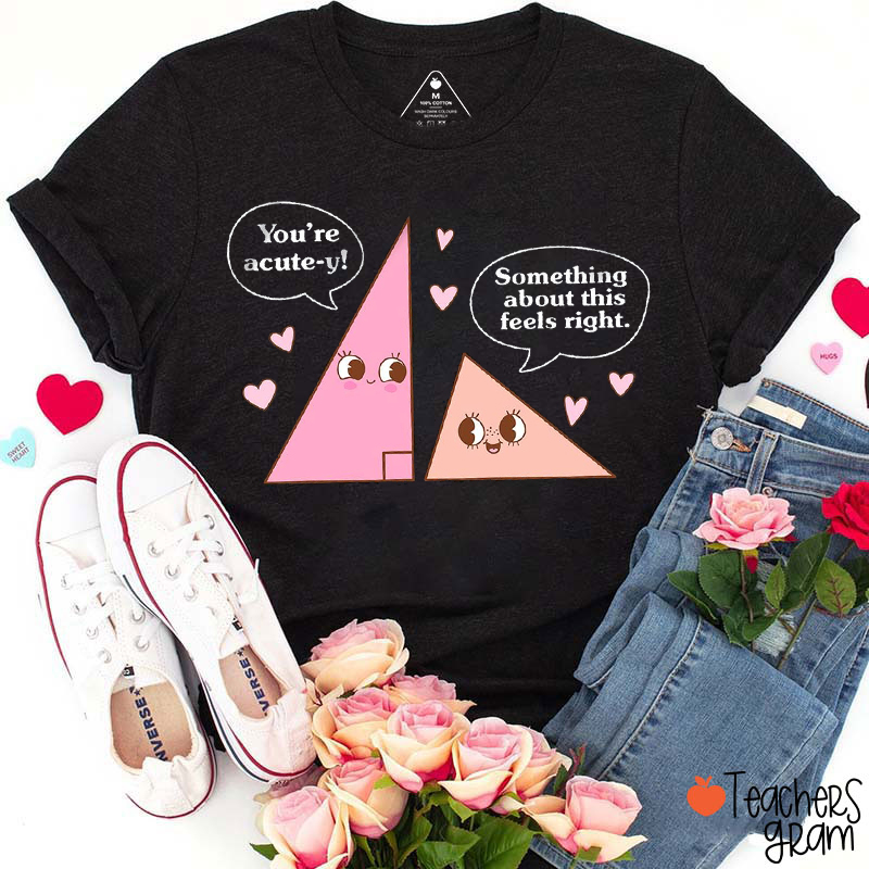 You're Acute-y Something About This Feels Right Teacher T-Shirt