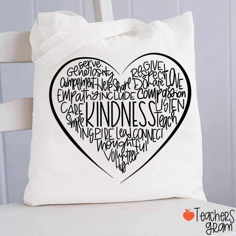Kindness Teach Smile Teacher Tote Bag
