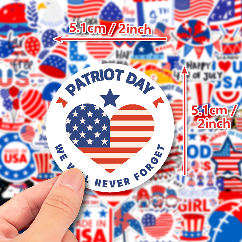 50 PCS American Independence Day Teacher Stickers