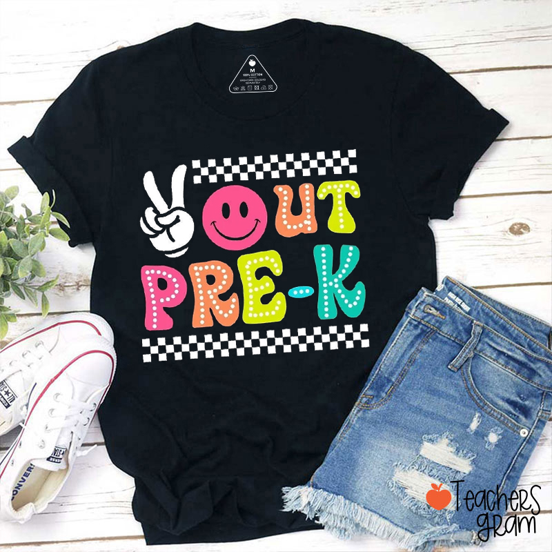 Personalized Name Out Last Day Of School Teacher T-Shirt
