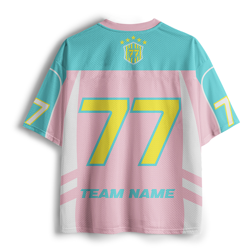 Personalized Team Name And Number Shield Star Teacher Mesh Jersey
