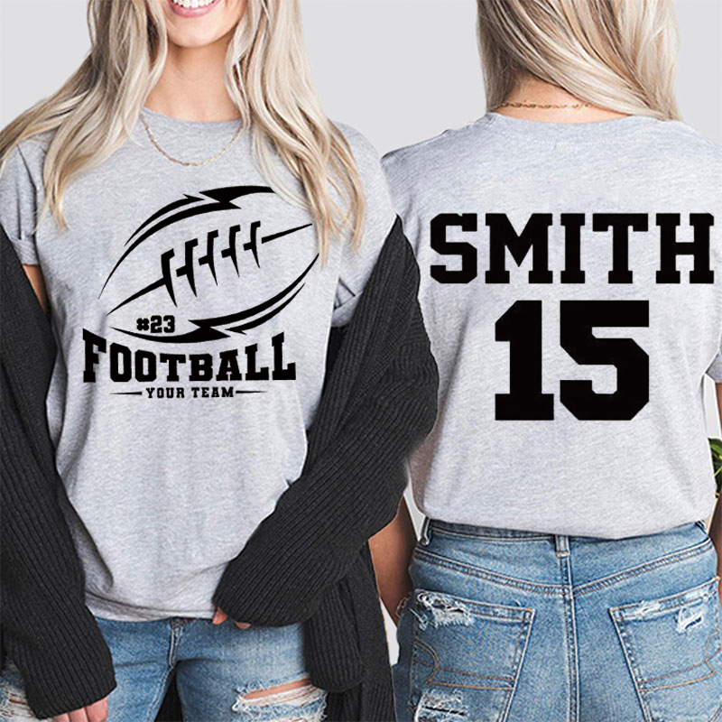 Personalized Mascot And Your Name Game Day Teacher Two Sided T-Shirt