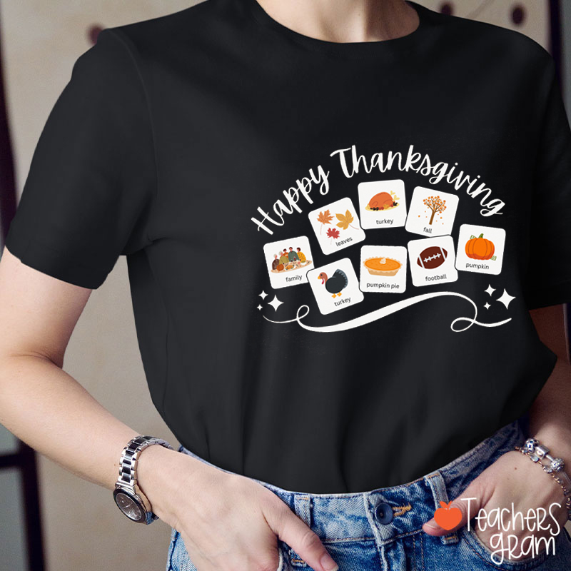 Happy Thanksgiving Day Teacher T-Shirt