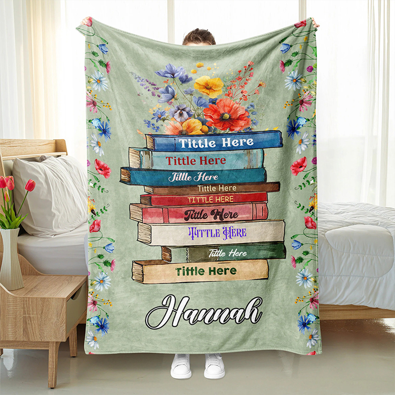 Personalized Name And Book's Title Favorite Book Blanket Teacher Blanket