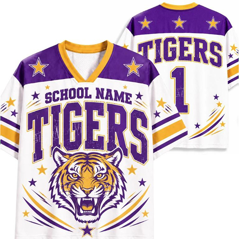 Personalized School Mascot Vintage Star Teacher Mesh Jersey