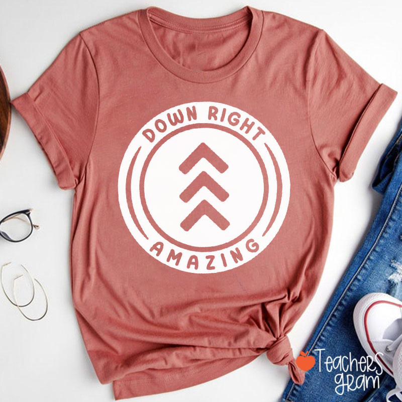 Down Right Amazing Teacher T-Shirt