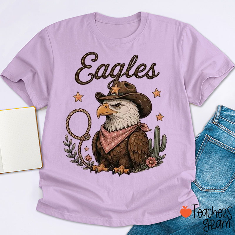 Personalized Mascot Western Cowboy Vintage Teacher T-Shirt