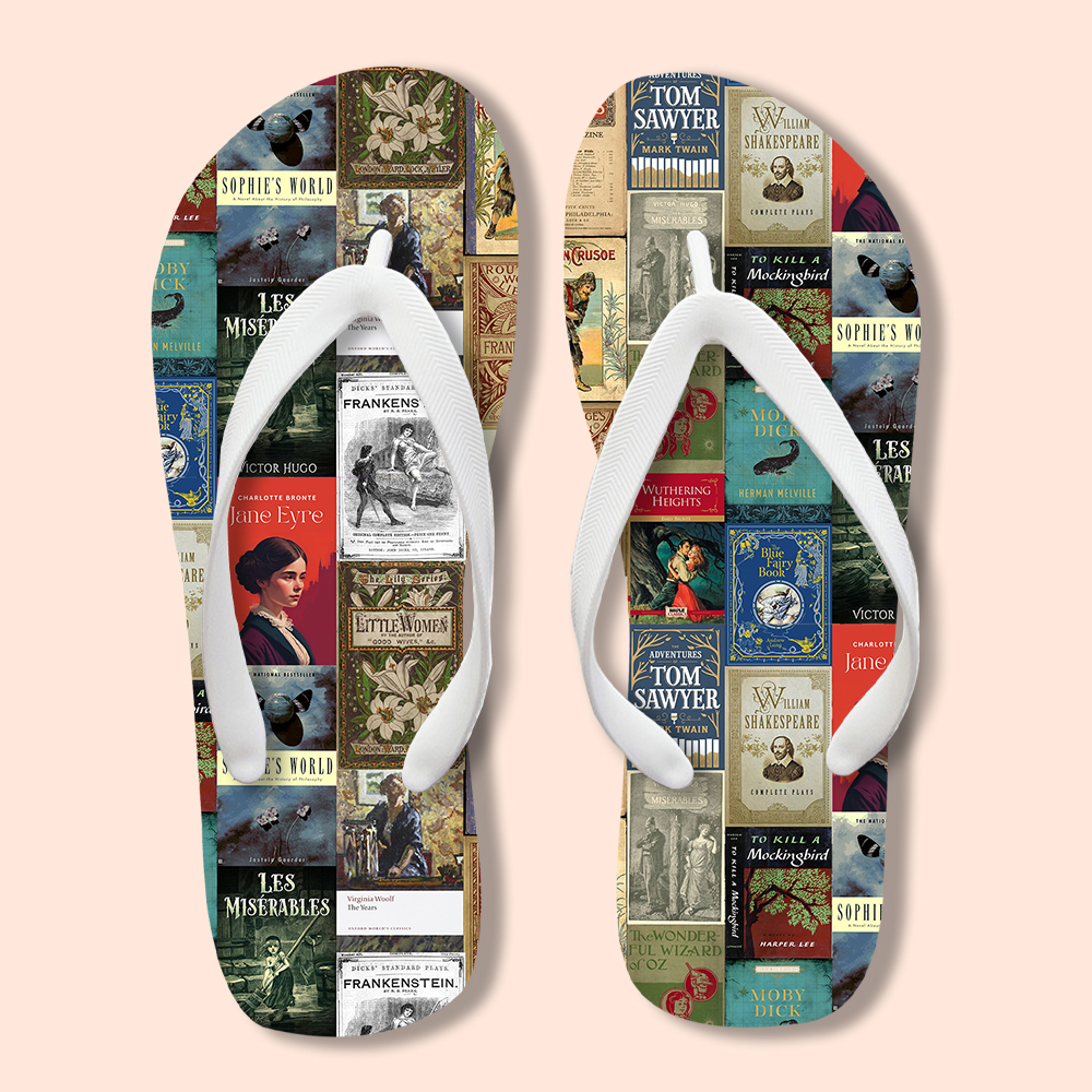 Masterpiece Literature Teacher Flip Flops