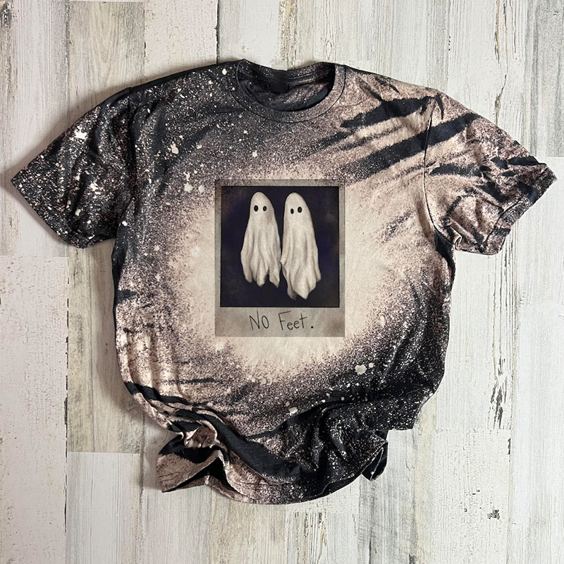 No Feet Horror Ghost Teacher Printed T-Shirt