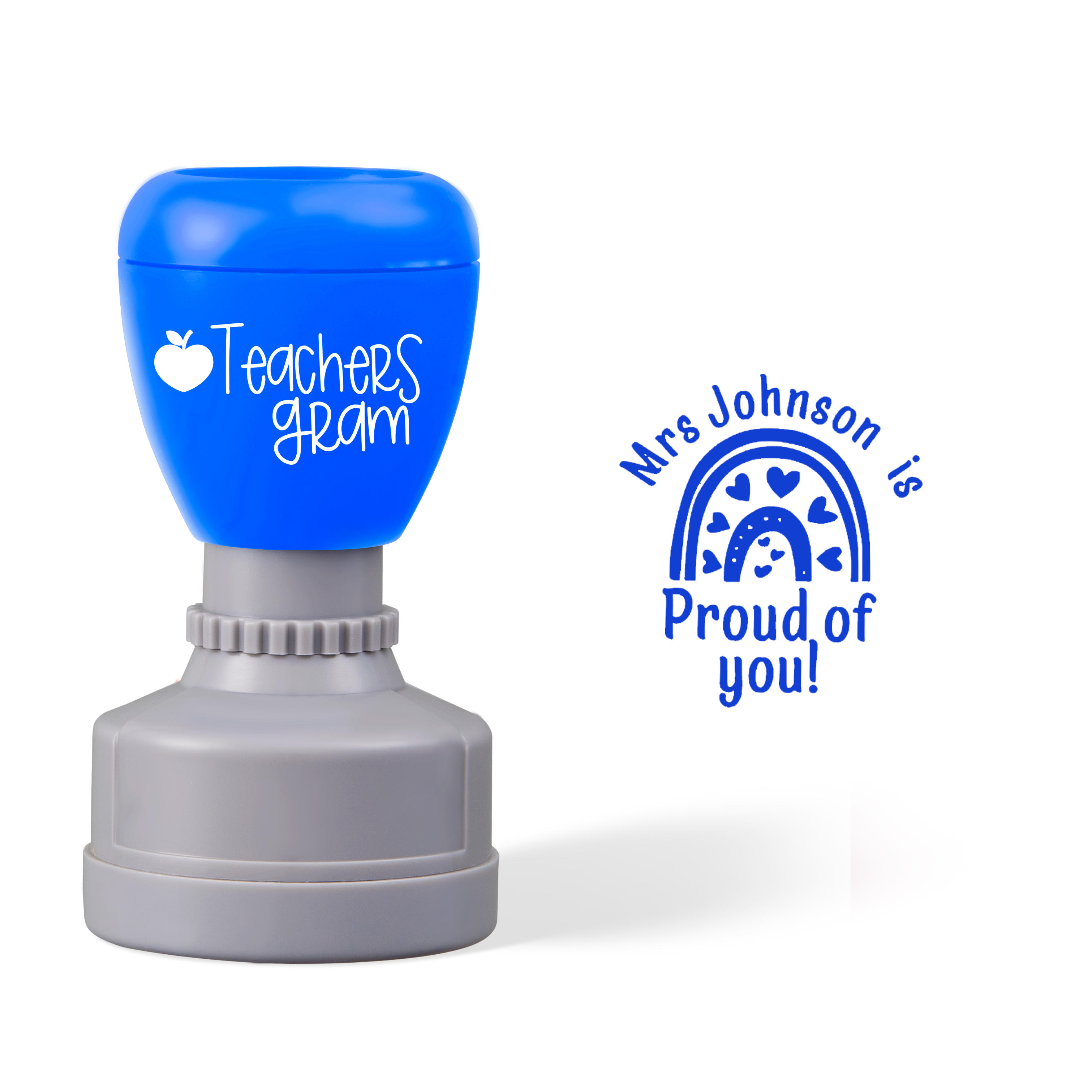 Personalized Name Is Proud Of You Teacher Stamp