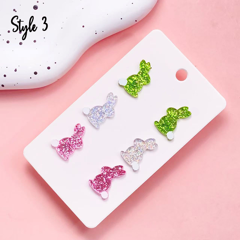 Dopamine Bunny Combination Teacher Acrylic Earrings