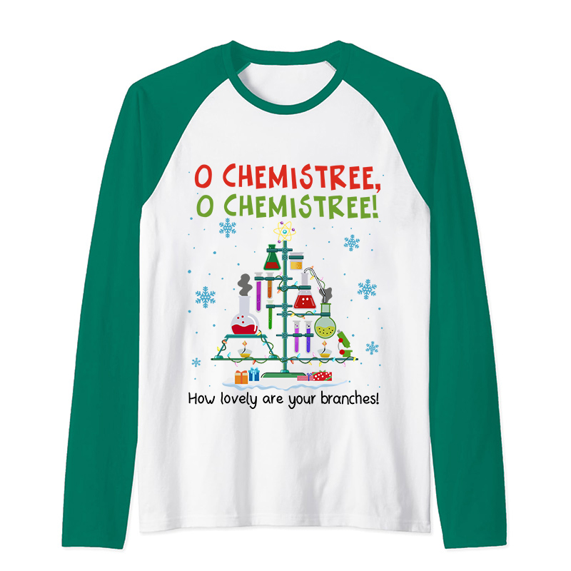 Chemistree How Lovely Are Your Branches Teacher Raglan Long Sleeve T-Shirt
