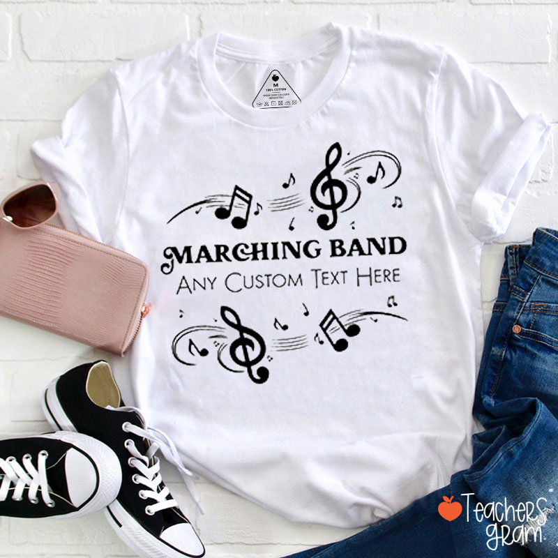 Personalized Text Marching Band Teacher T-Shirt