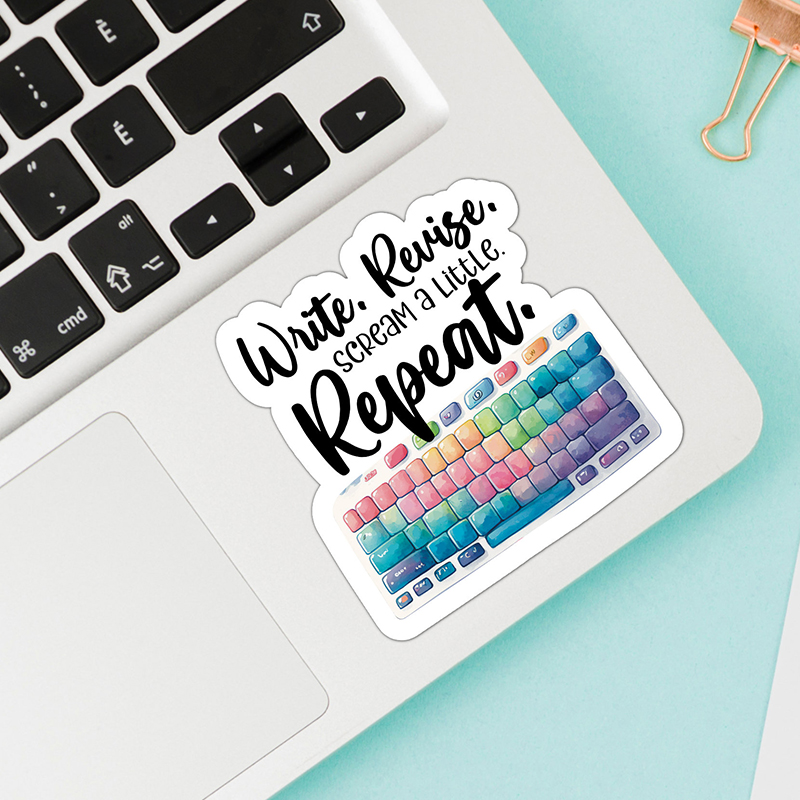 Write Revise Scream A Little Repeat Teacher Stickers