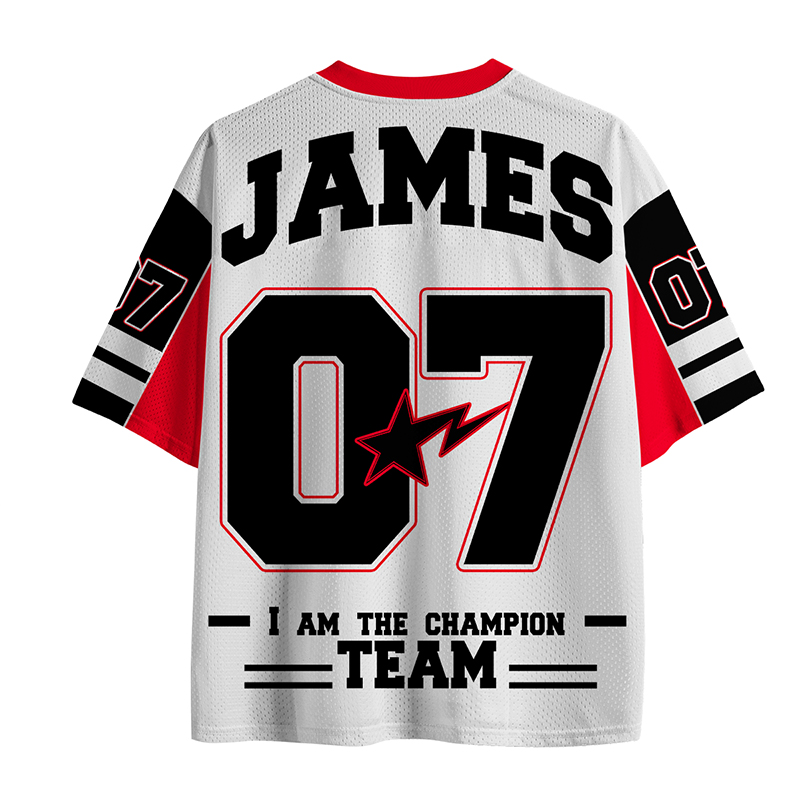 Personalized Name And Number Star Lightning Teacher Mesh Jersey