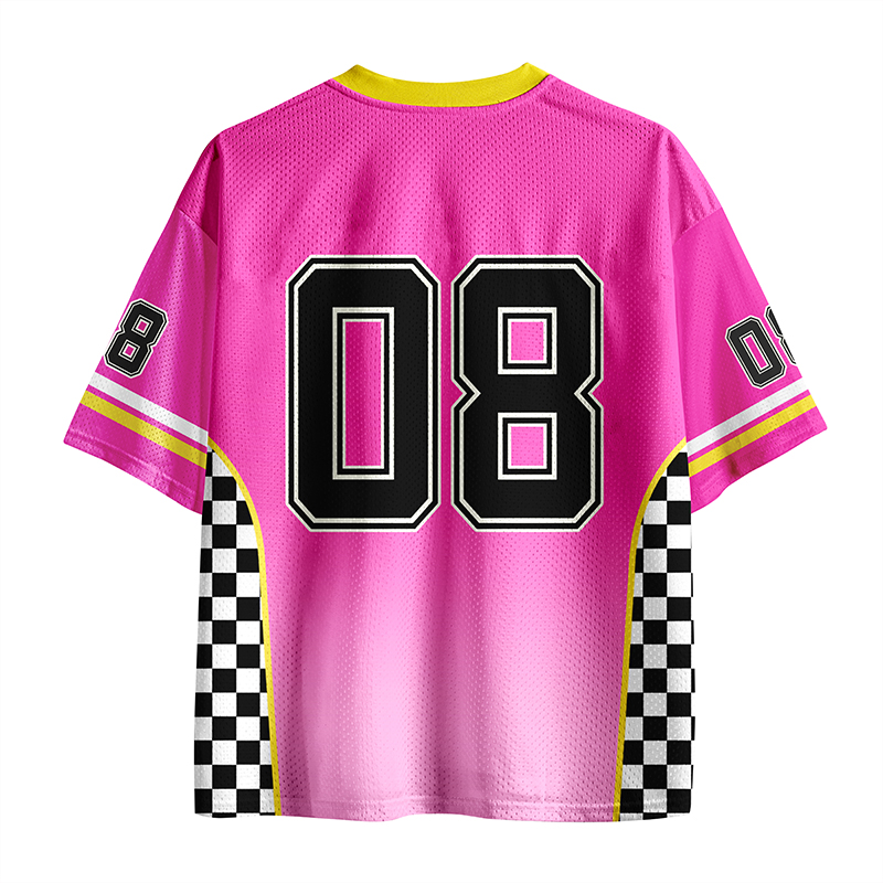 Feminist Checkered Teacher Mesh Jersey