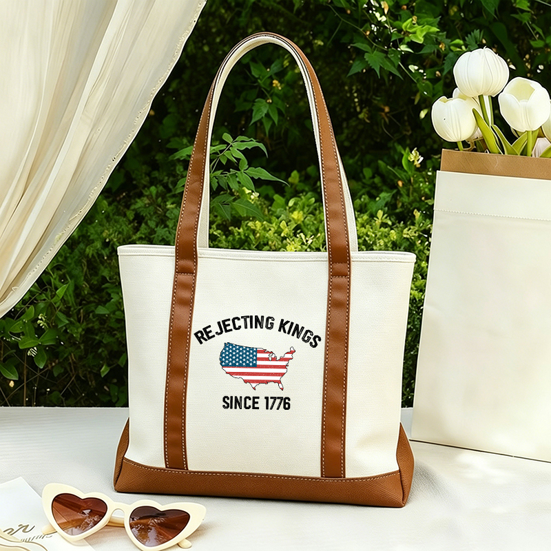 Rejecting Kings Since 1776 Teacher Canvas Tote Bag