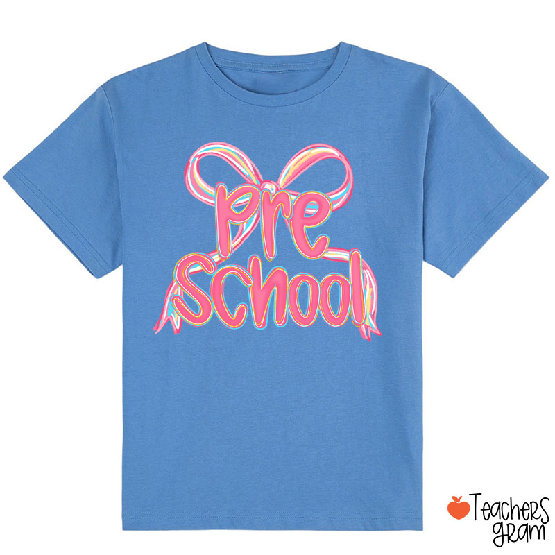 Personalized Grade Pink Bow Class T-Shirt