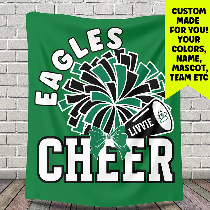 Personalized Mascot Cheerleader Teacher Blanket
