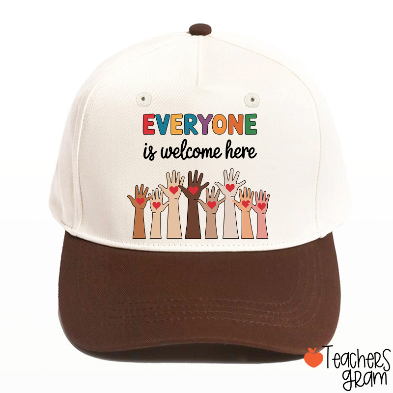 Everyone Is Welcome Here Teacher Baseball Cap