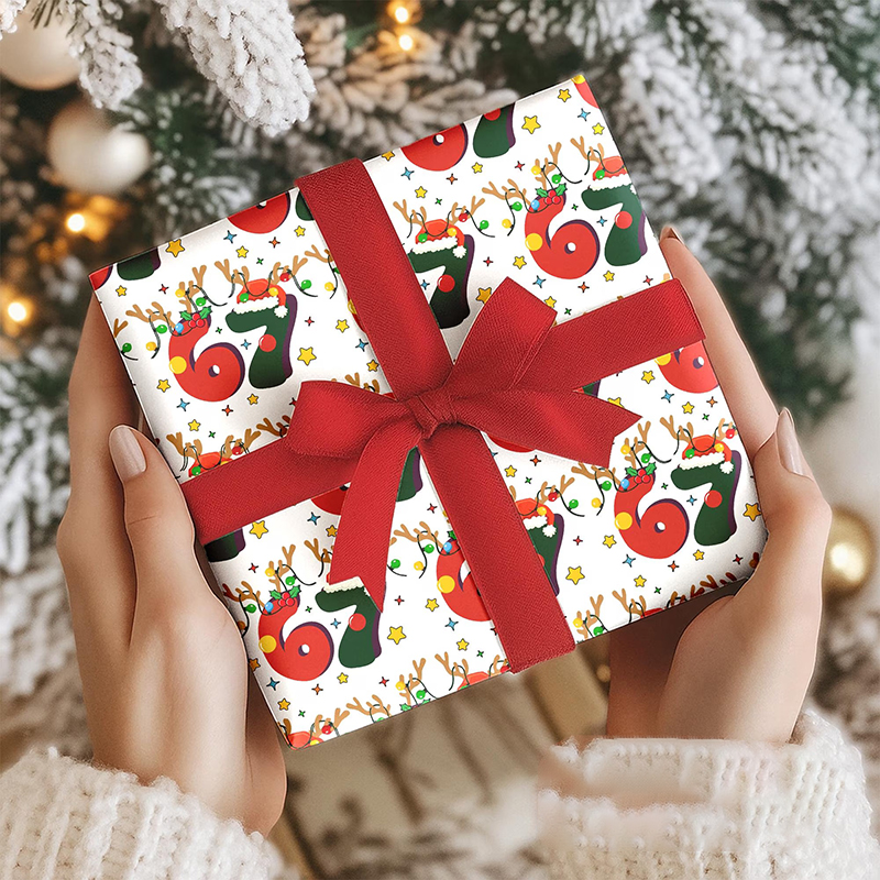 67 Christmas Reindeer Teacher Wrapping Paper