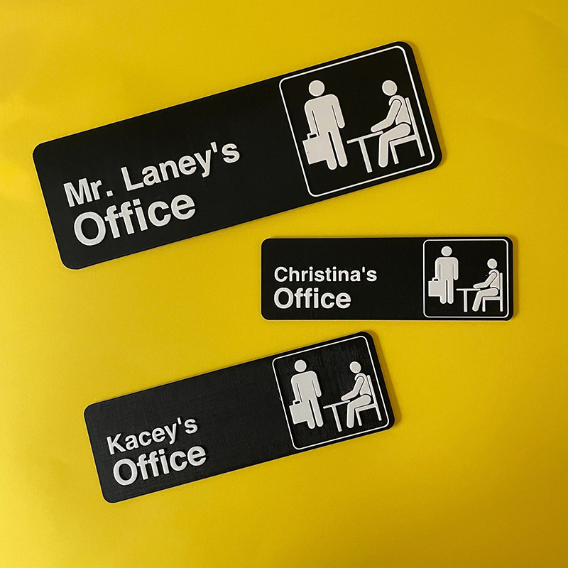Personalized 3D Printed The Office Door Sign