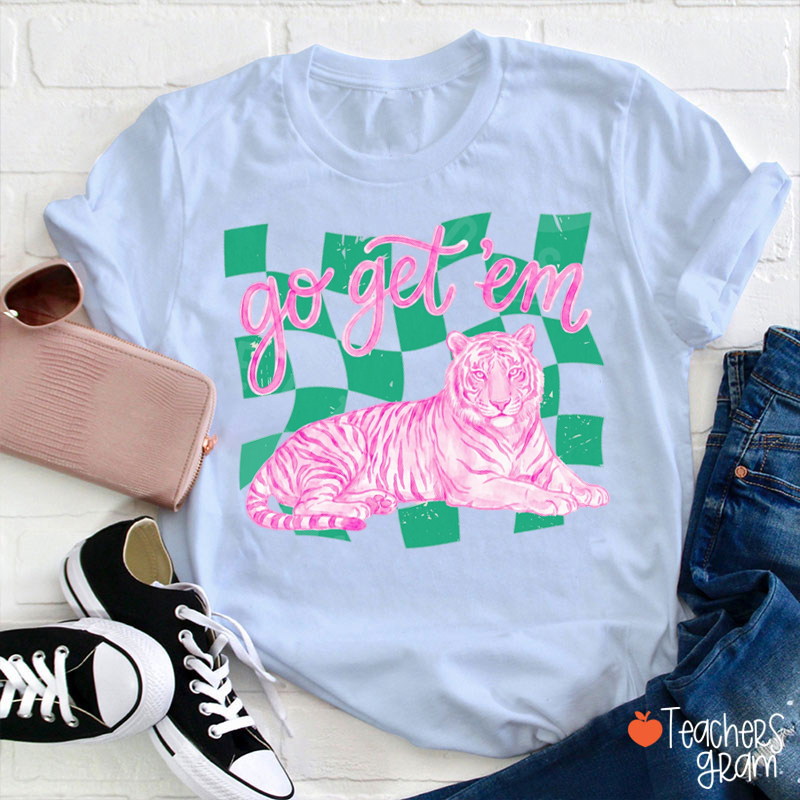 Checkered Script Teacher T-Shirt