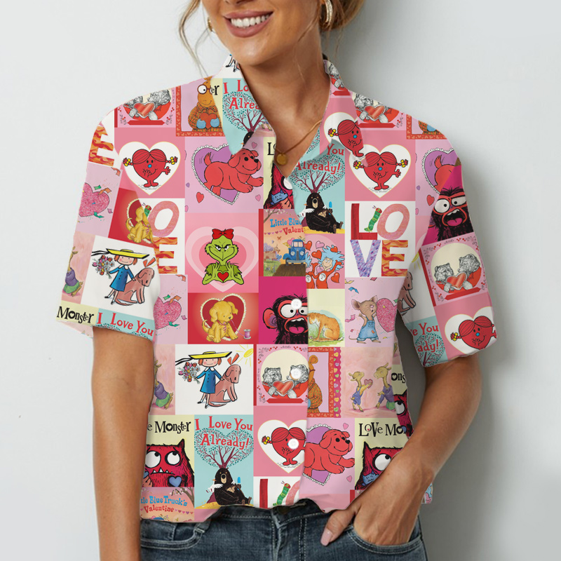 Draw Love Into Books Teacher Short Sleeve Shirt