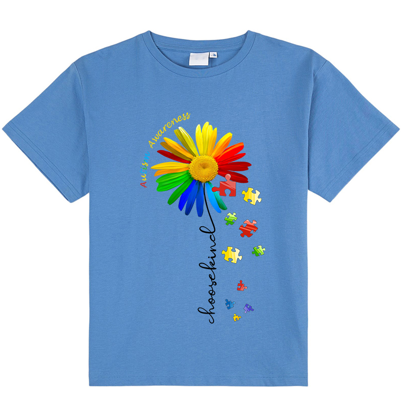 Autism Awareness Choose Kind Colorful Daisy Class T-Shirt