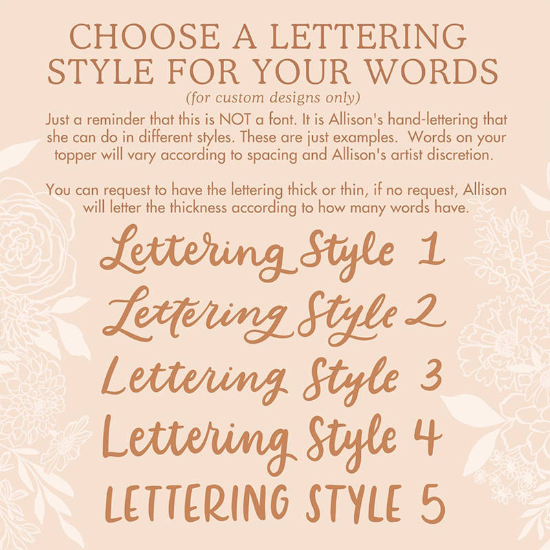 Personalized Text Florals Teacher Graduation Topper