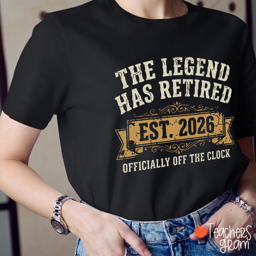 Personalized Year The Legend Has Retired Teacher T-Shirt