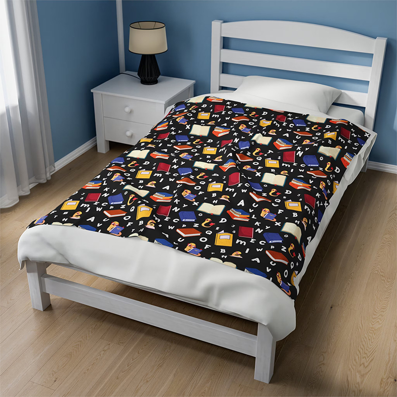 Bookworm Alphabet Teacher Blanket