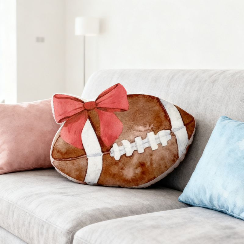 Personalized Sport Coquette Bow Teacher Cushion