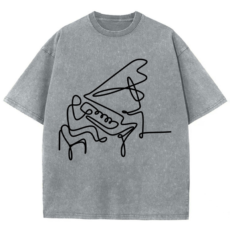 Musician Piano Teacher Washed T-Shirt