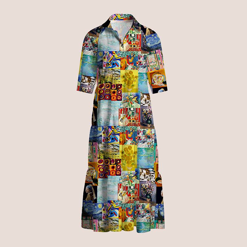 Falling Into The Ocean Of Art Teacher Shirtdress